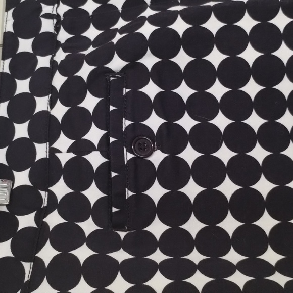 Larry Levine Sport Stretch Dark Navy Dot Mini Skirt Size 12 - Picture 4 of 9